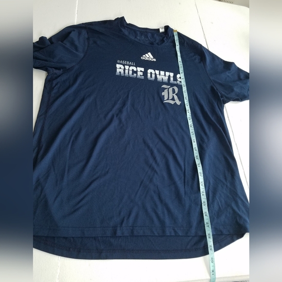 Adidas Men's Baseball sleeve Tshirt Navy Graphic Rice Owls Size XL Navy - Picture 4 of 6